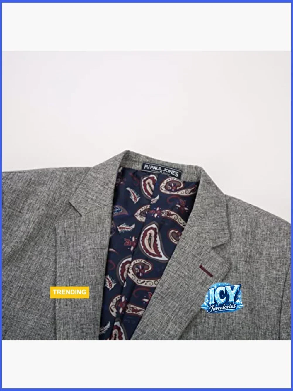 Lightweight Polyester Blazer Sport Coat Two Buttons Notch Lapel
